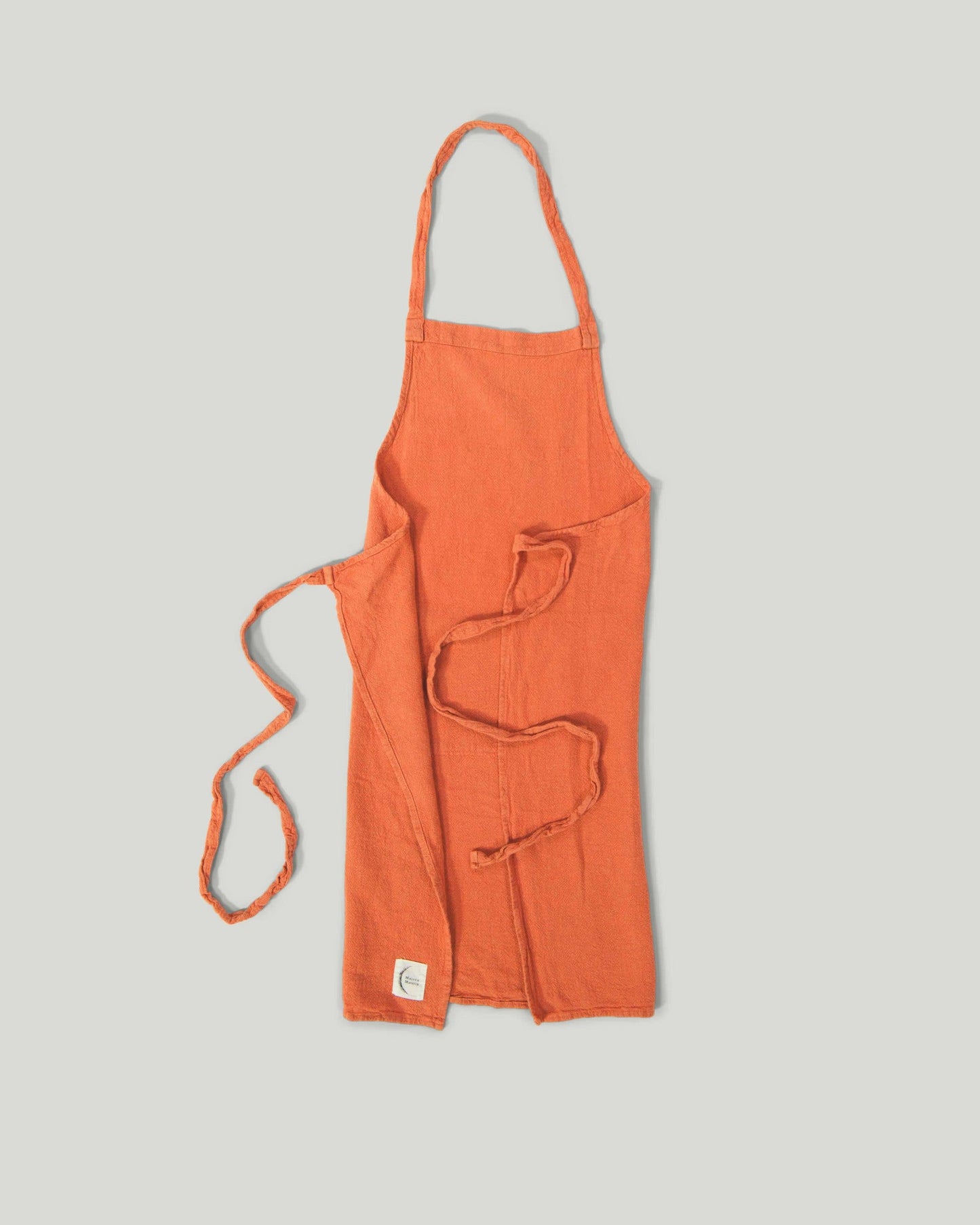 Classic french raw linen apron