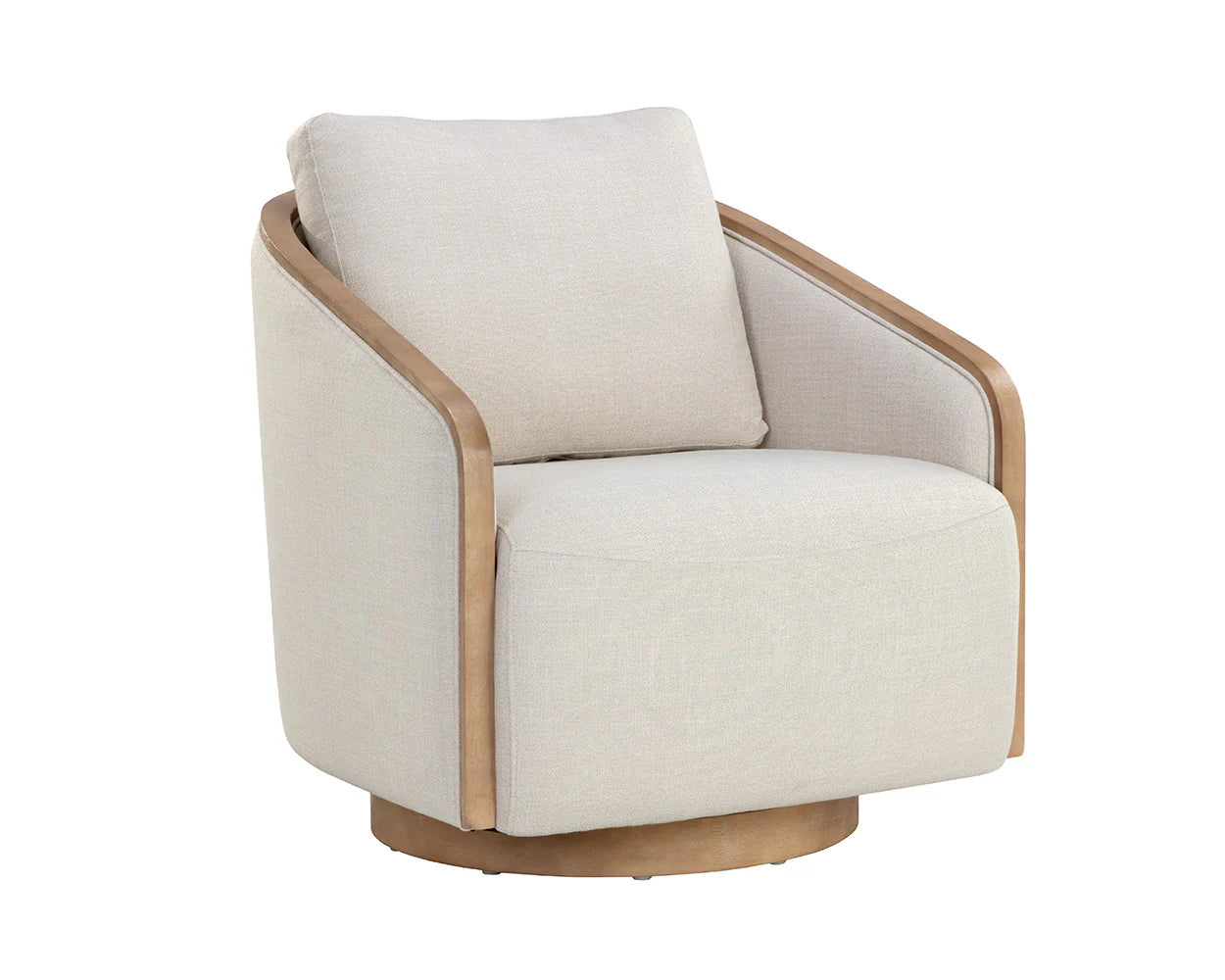 Tasia Swivel Chair – Textured Performance or Linen-Look Fabric