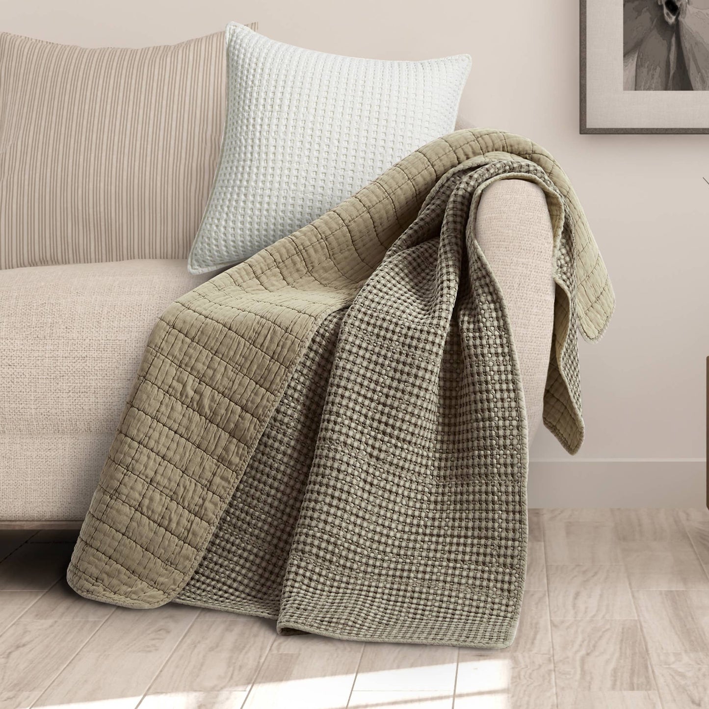 Mills Waffle Quilted Throw