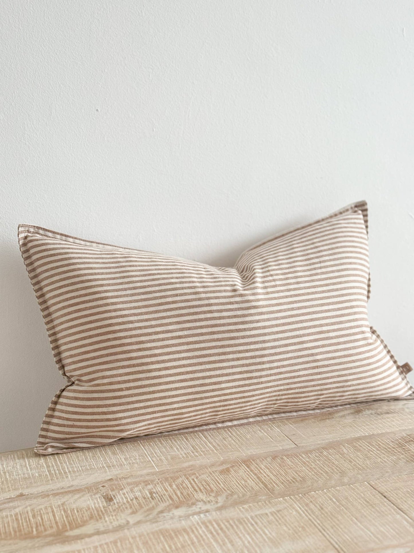Darcy Cotton Cushion Cover 50x30 – Brown Stripe🇬🇧