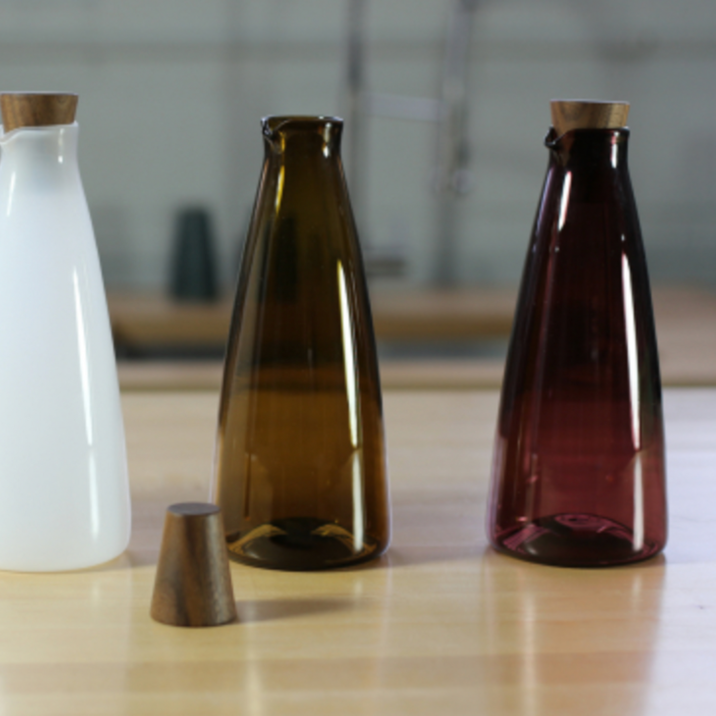 Hand Blown Syrup Jar