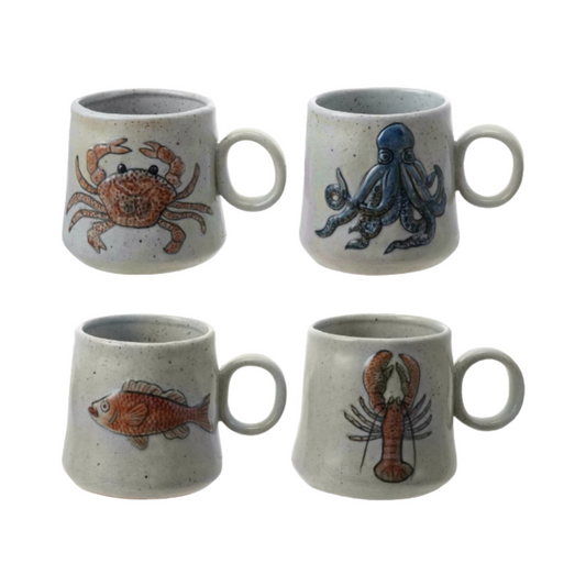 16 oz. Hand-Painted Stoneware Mug