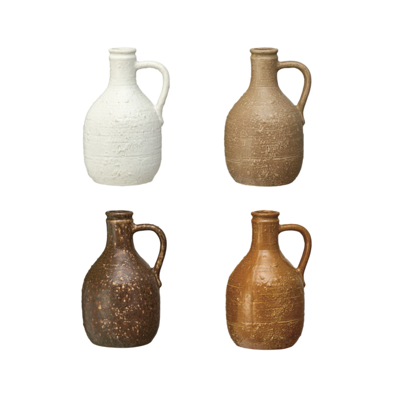 Decorative Stoneware Jug w/ Handle