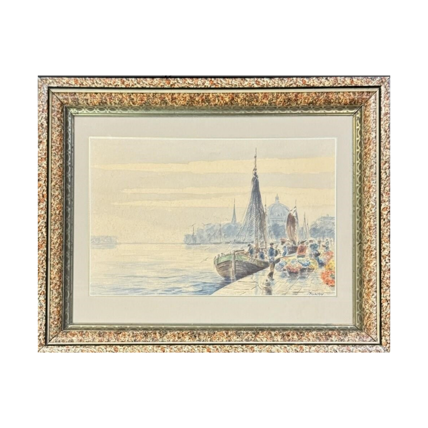 1900's Leo Holfeld Signed Watercolor