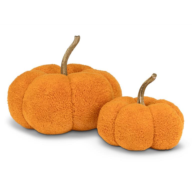 Sm Fuzzy Pumpkin-Orange-7"D