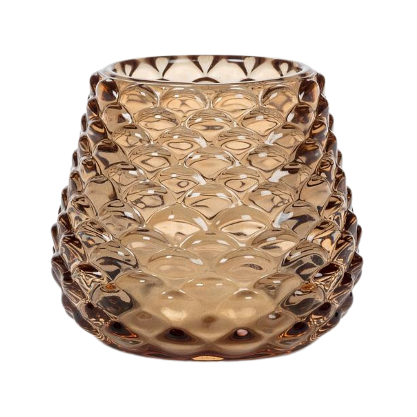 Md Pinecone Tealight-Amber-3"H