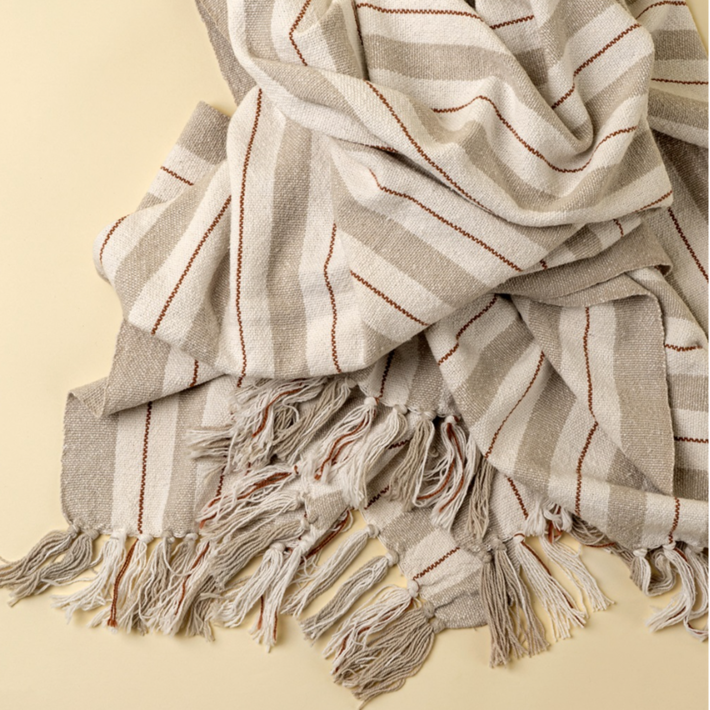 Cavendish Cotton Throw, Sand