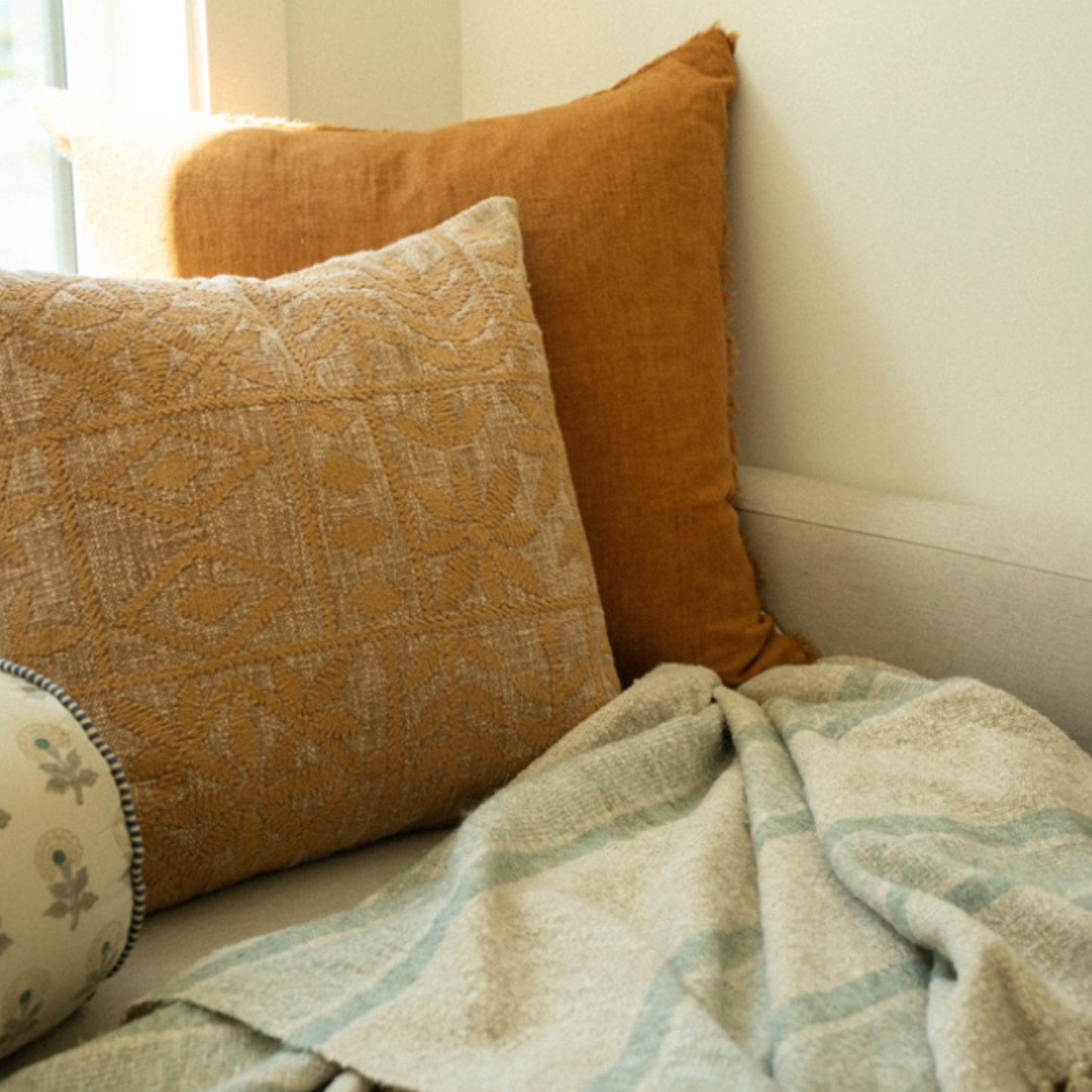20x20 Isolde Embroidered Pillow