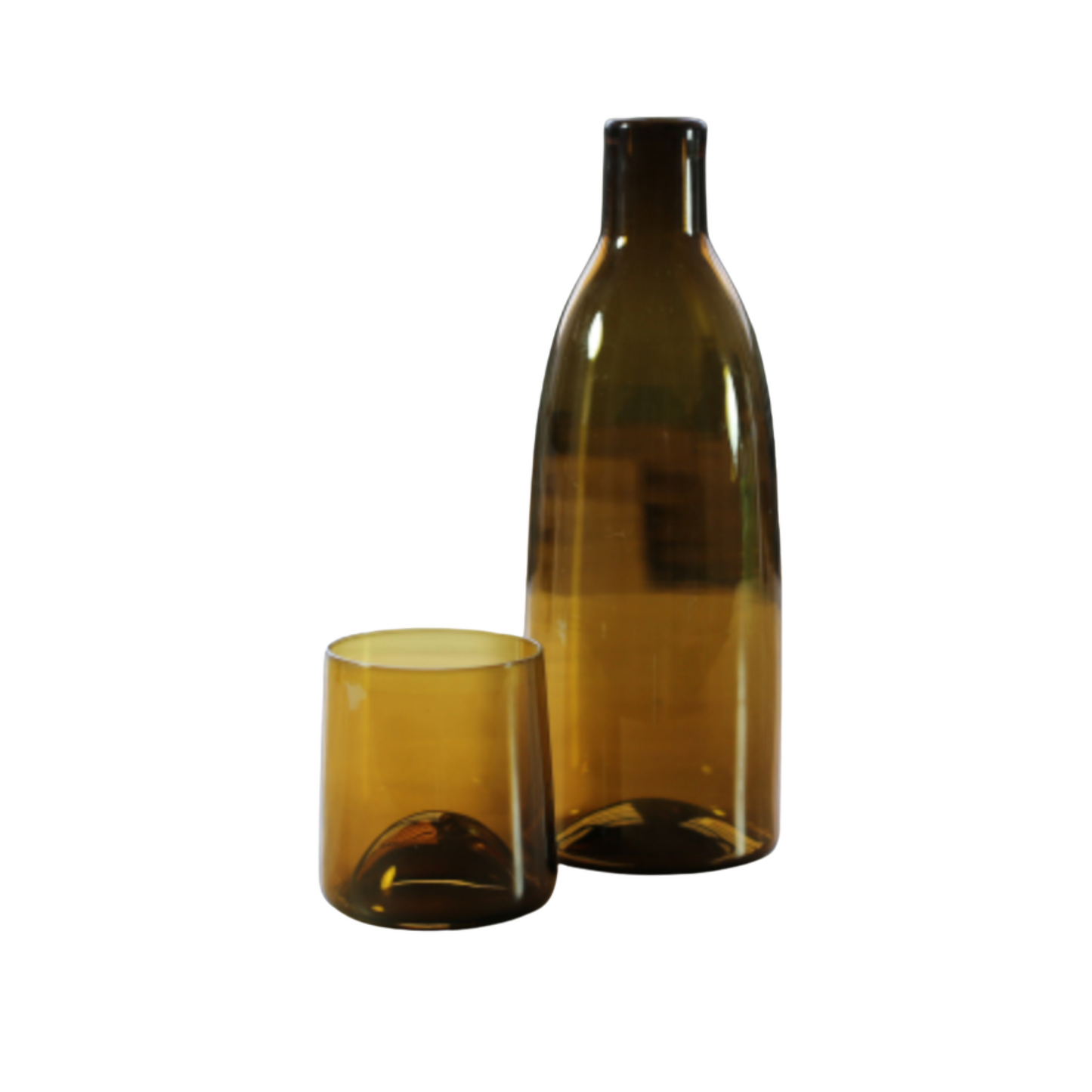 Hand Blown Water Carafe with Glass