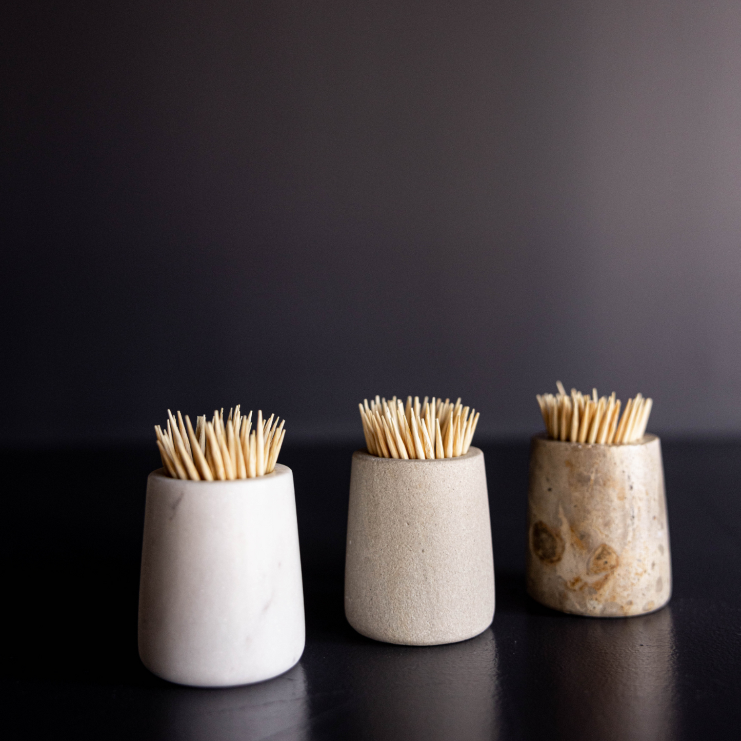 Chocolate Marble Toothpick Holder
