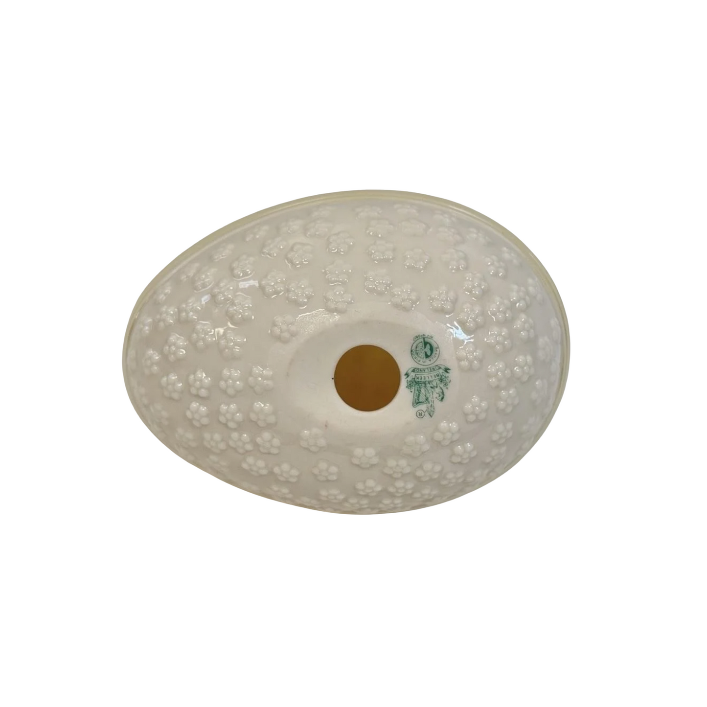 Belleek Irish Porcelain Embossed Egg