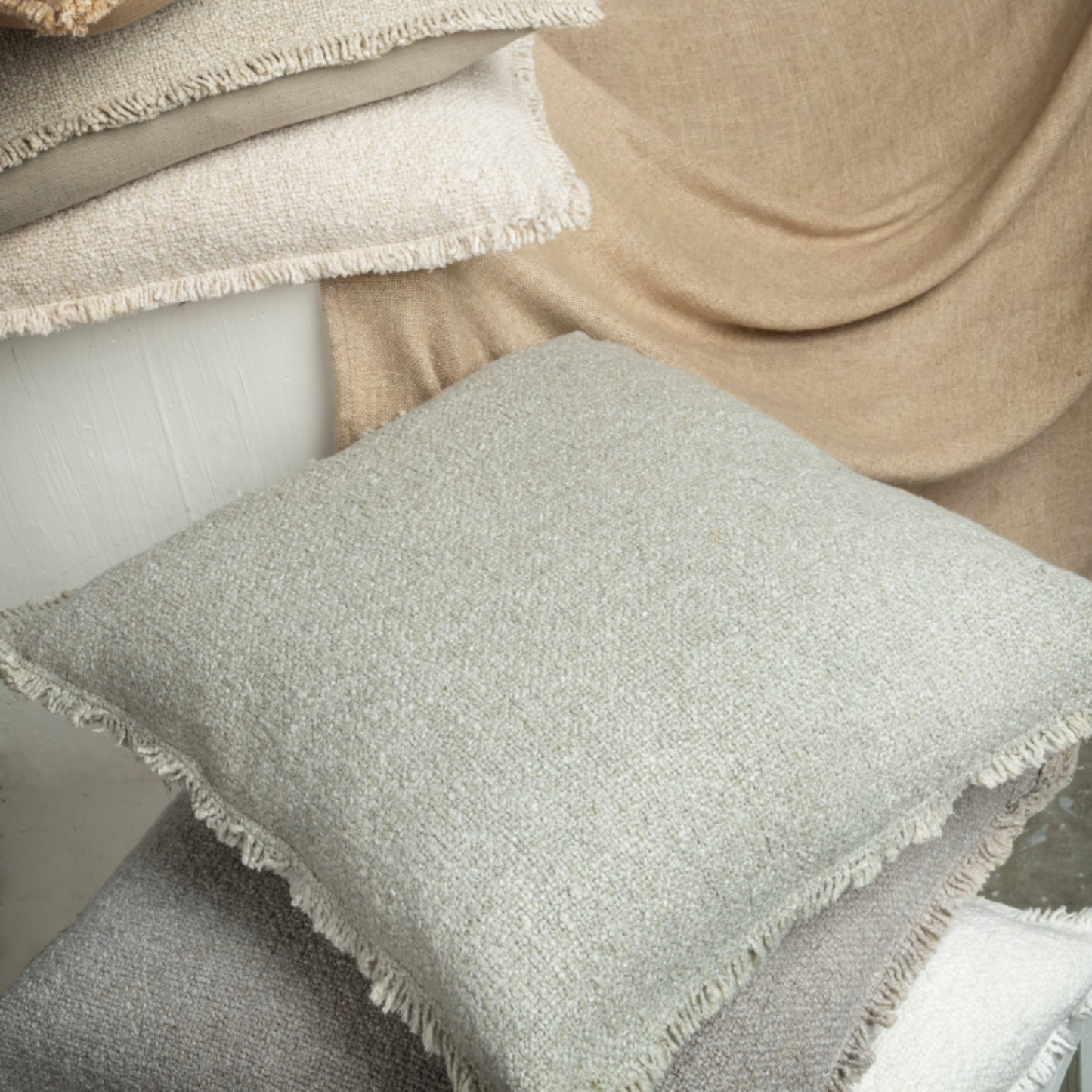 Fringed Boucle Pillow
