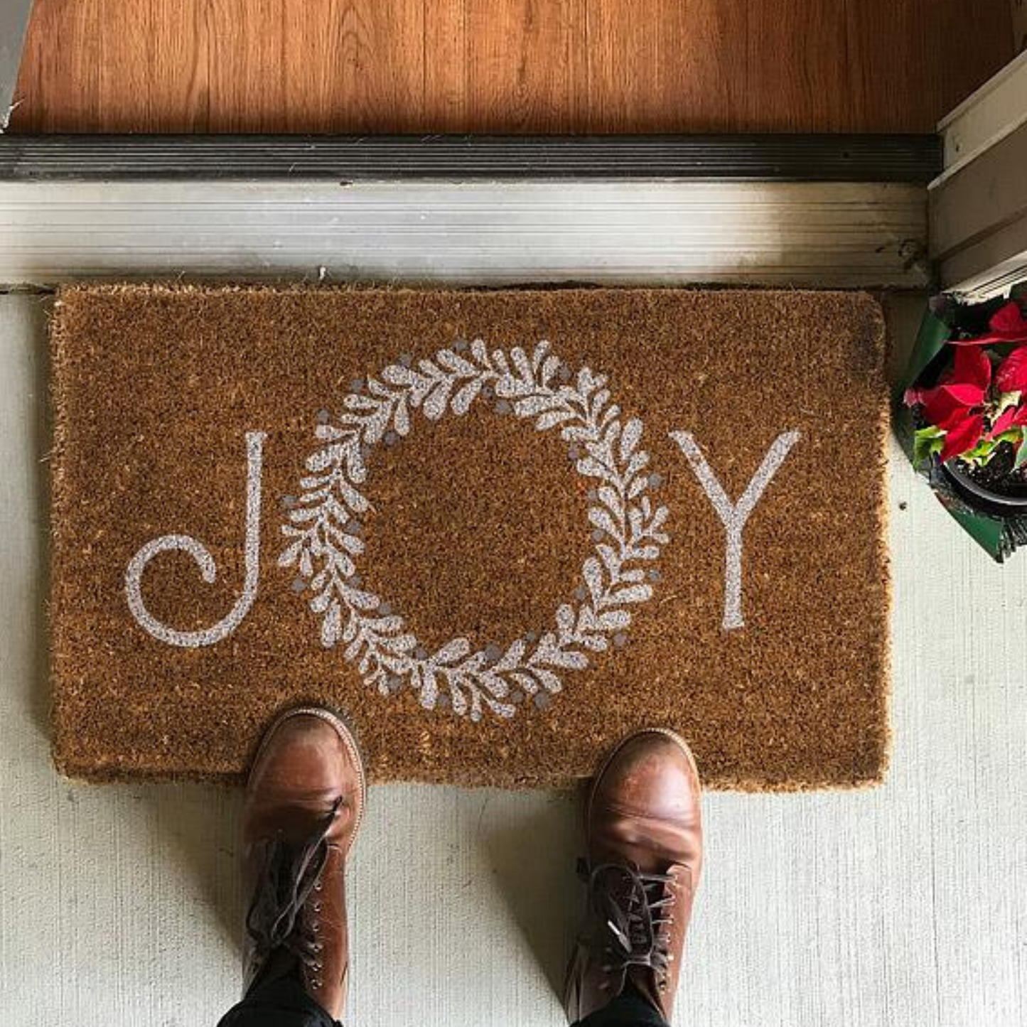 Wreath Joy Doormat