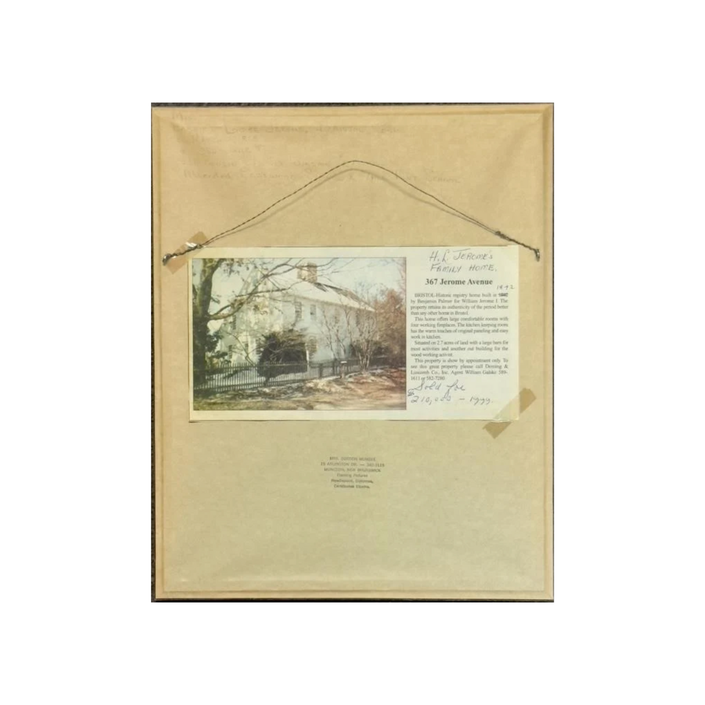 Harriet Louise Jerome Signed Watercolor