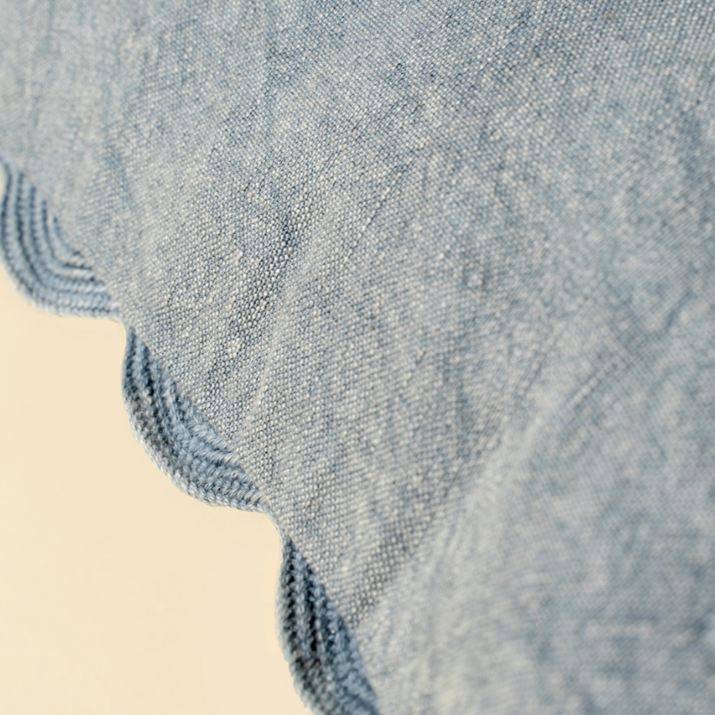 20x20 Scalloped Edge Pillow, Slate Blue