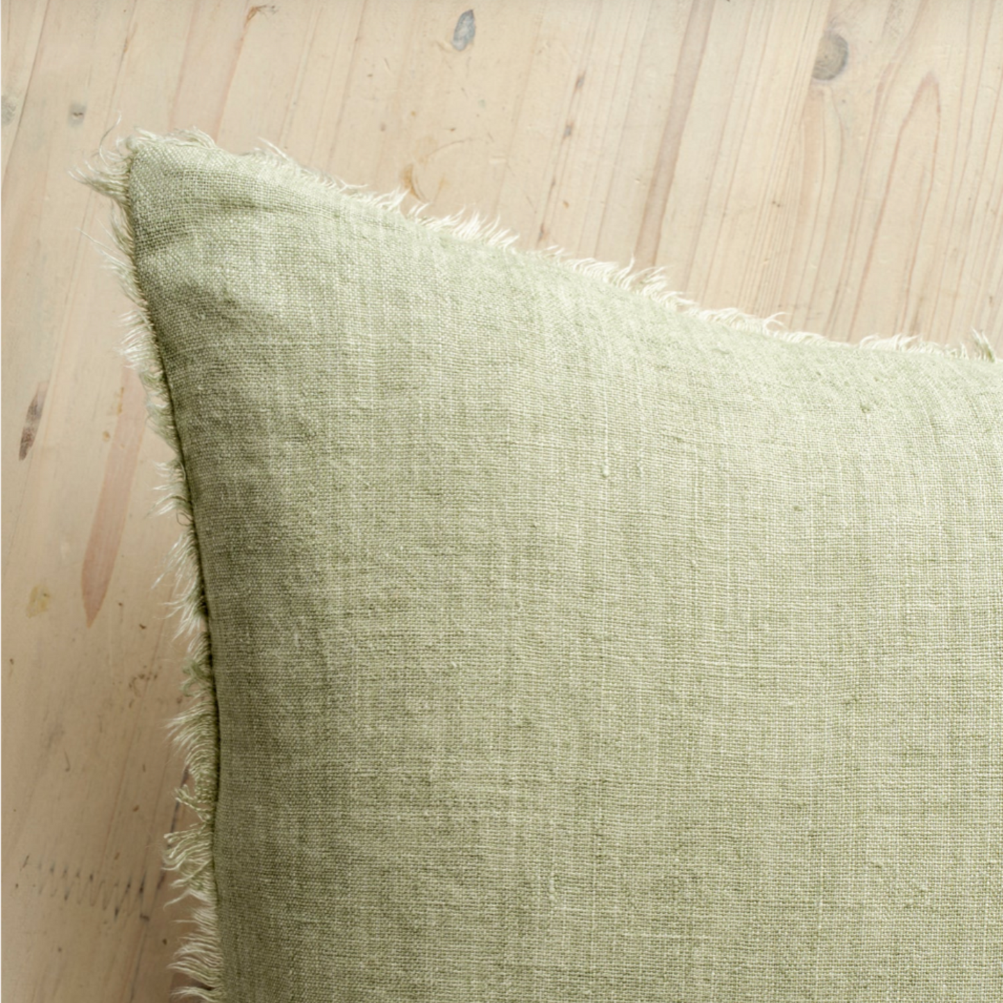 Lina Linen Pillow, Olive