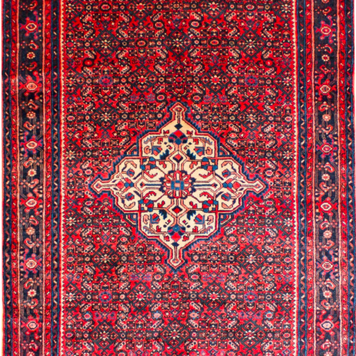 Hosseinabad Vintage Wool Hand Knotted Runner 5'2" x 10'3"