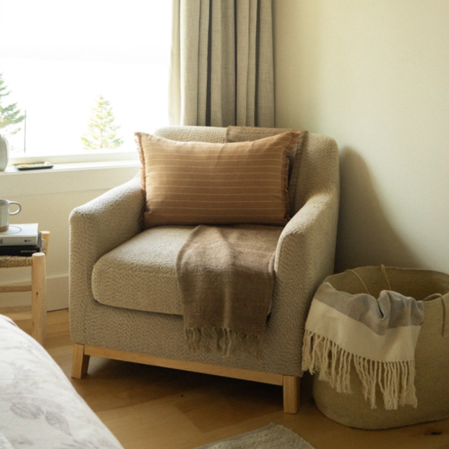 16x24 Handloom Stripe Pillow, Terracotta