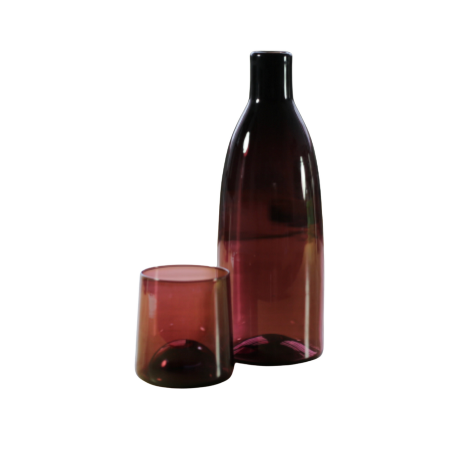 Hand Blown Water Carafe with Glass