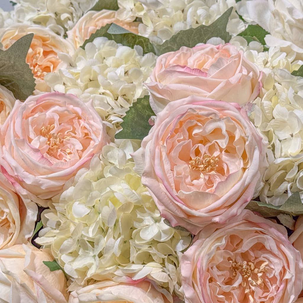 Faux Hydrangea Pick - Cream - 13 Inch