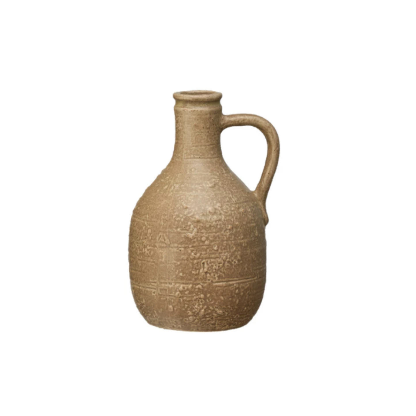 Decorative Stoneware Jug w/ Handle