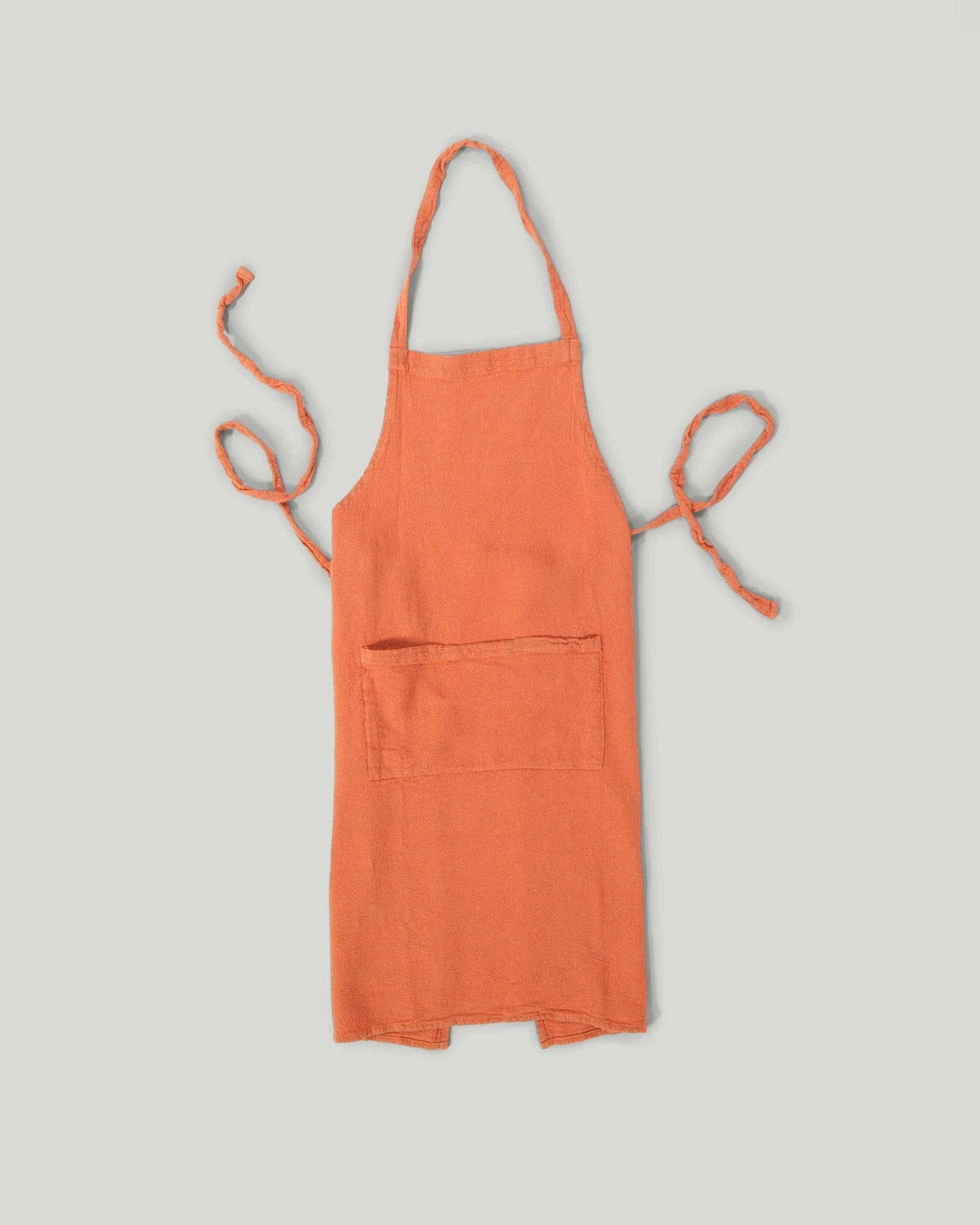 Classic french raw linen apron