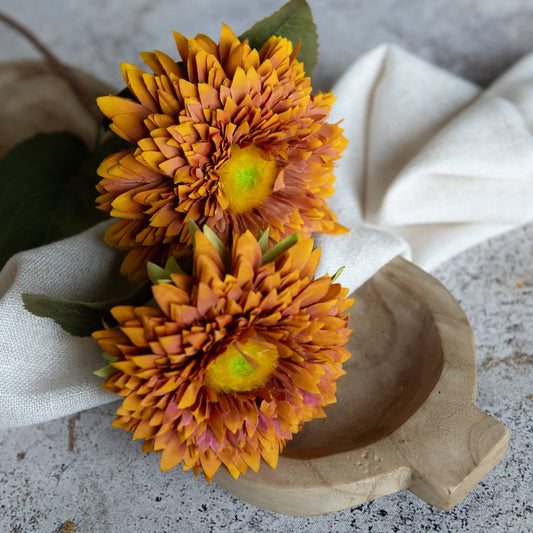 26" DARK YELLOW MUM SPRAY