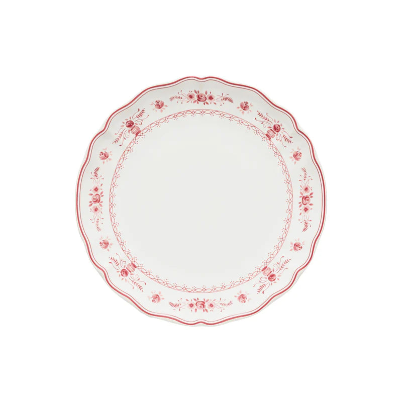Vila Red White Dinner Plate