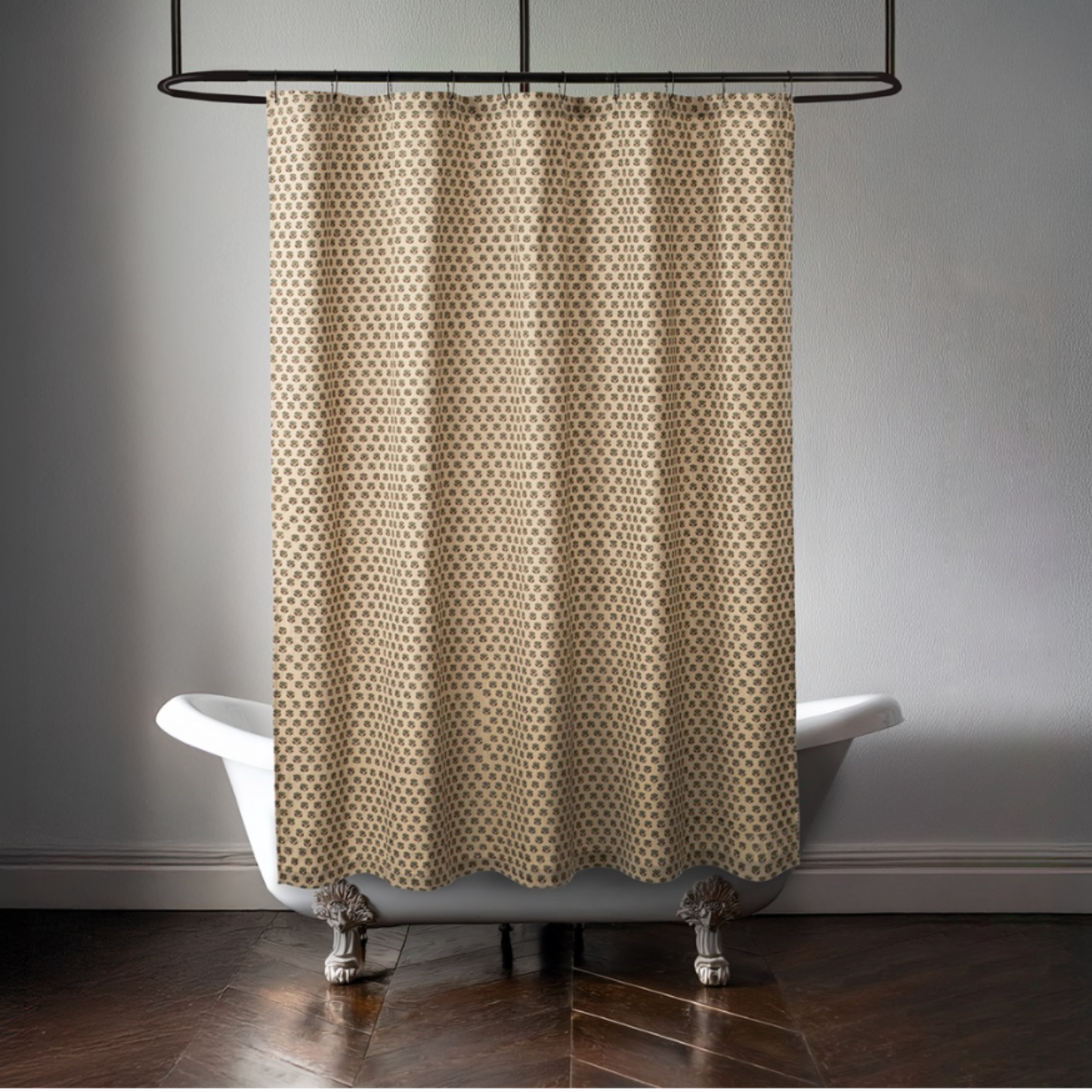 Block Print Shower Curtain