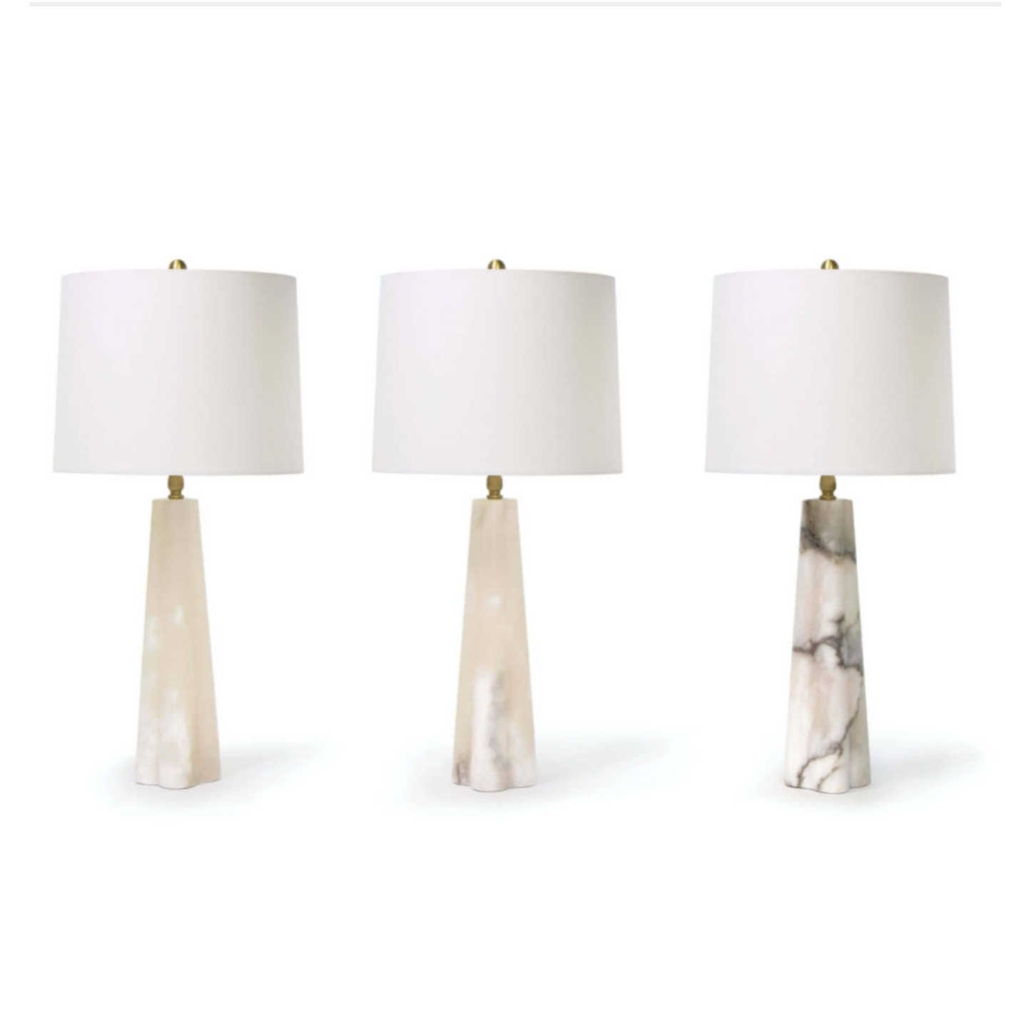Quatrefoil Alabaster Table Lamp Small