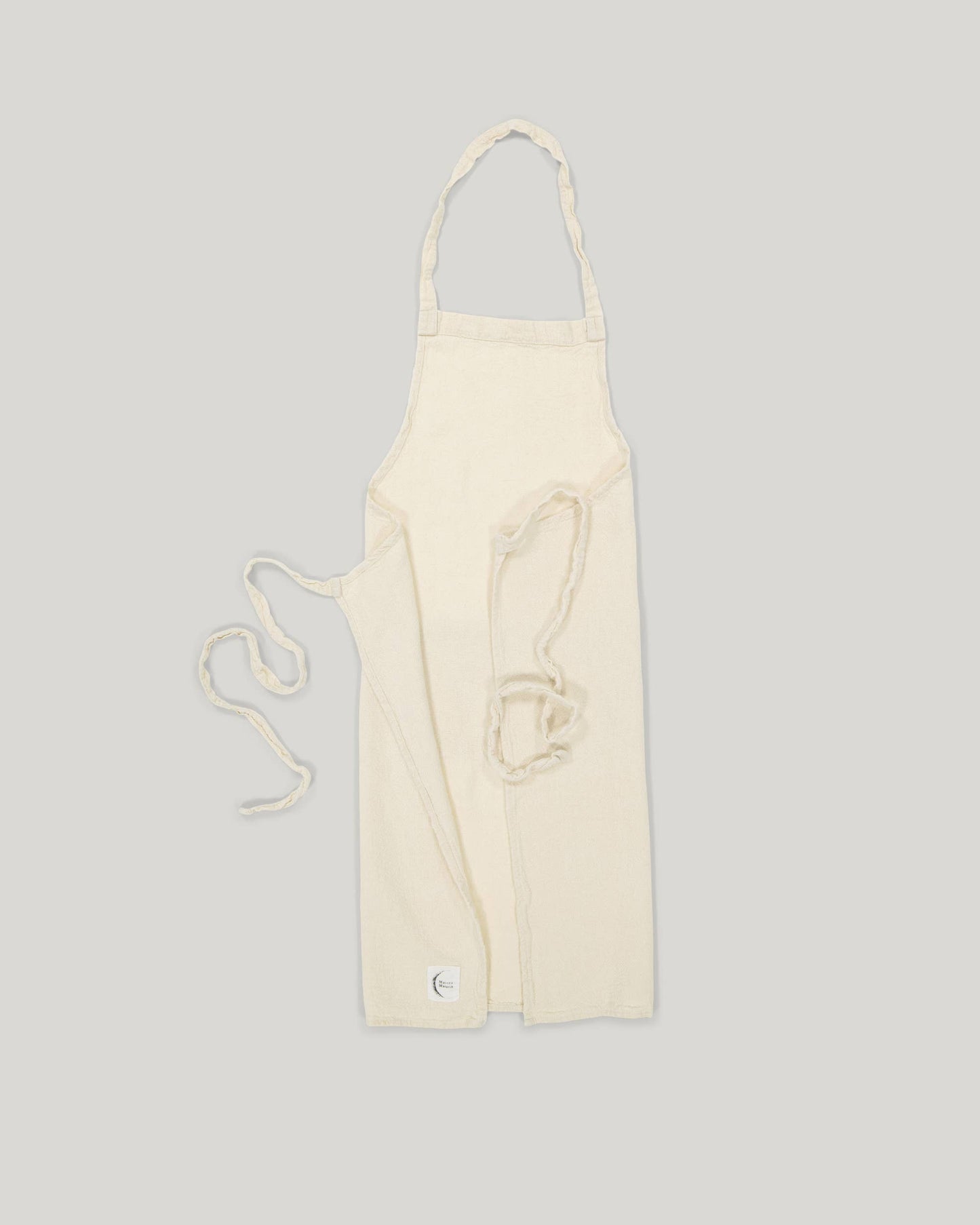Classic french raw linen apron