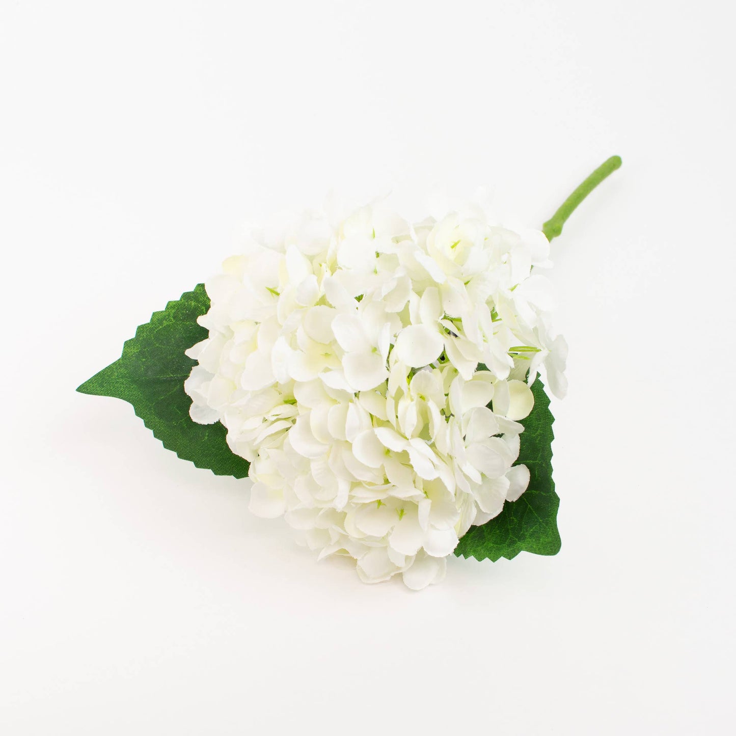 Faux Hydrangea Pick - Lace White - 13 Inch