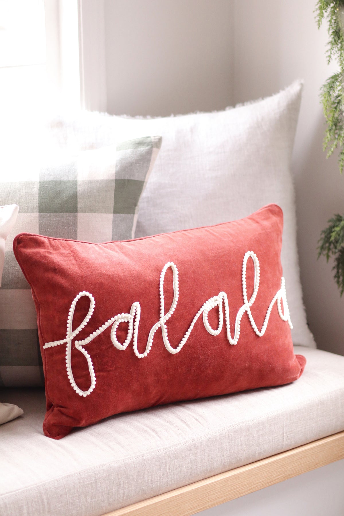 16x24 Fa La La Velvet Pillow