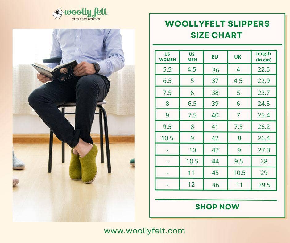 Handmade Unisex Wool Indoor Slippers - Customizable