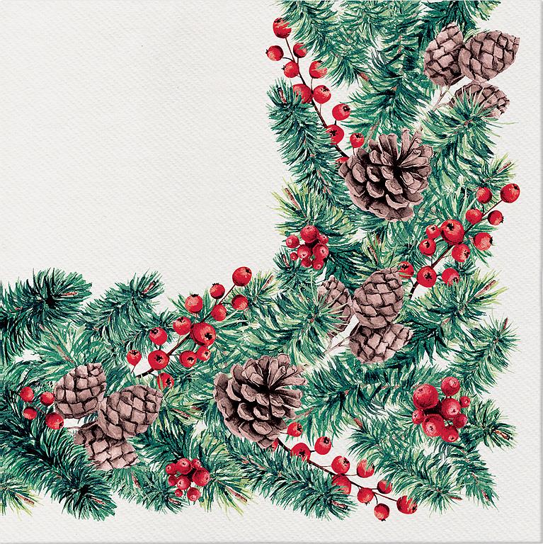 Winter Branches Dinner Napkin-12Pk