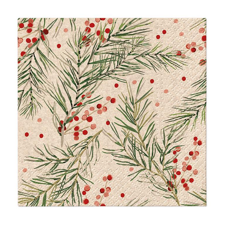 Sm We Care Holly Napkins-20pk