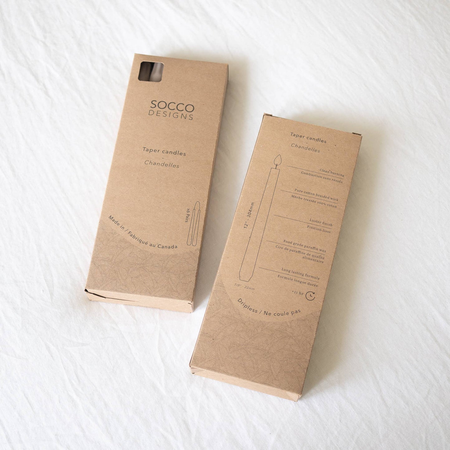 Taper Candles - Pair Blush🇨🇦🇨🇦