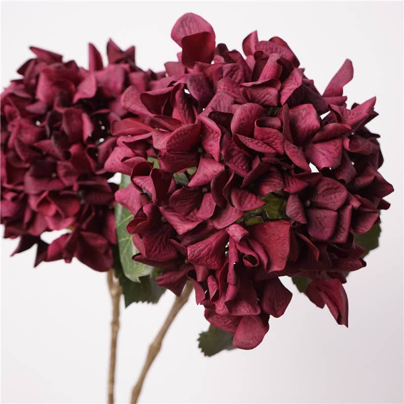 24"Lux Designer-Grade Ultra-Realistic Hydrangea–(7"Bloom)