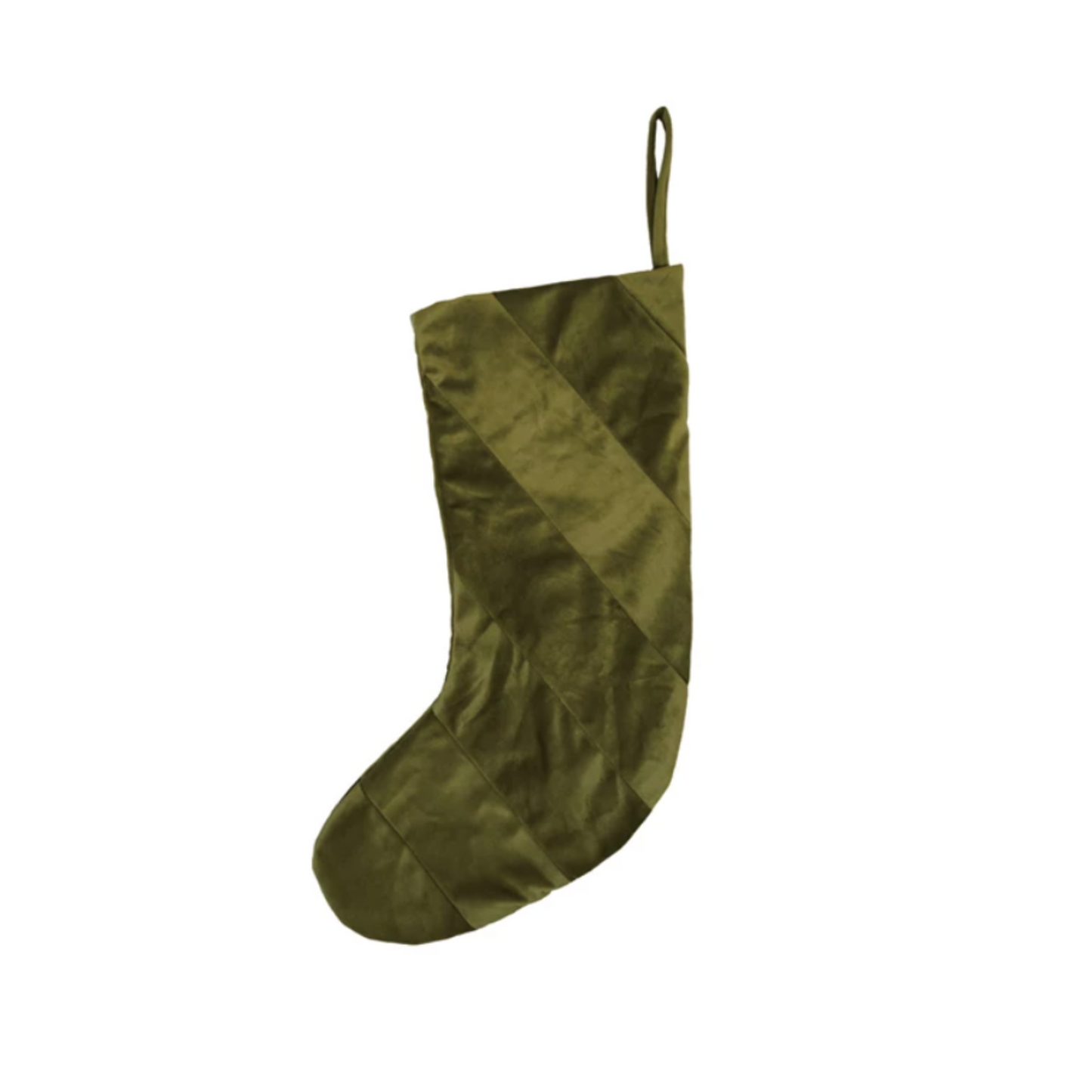 20"H Fabric Velvet Striped Stocking
