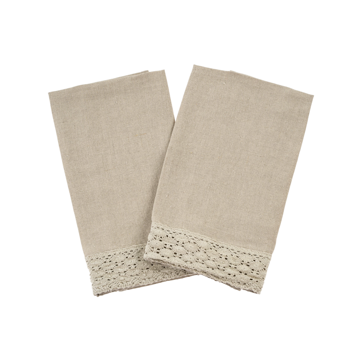 Crochet Lace Tea Towel S/2