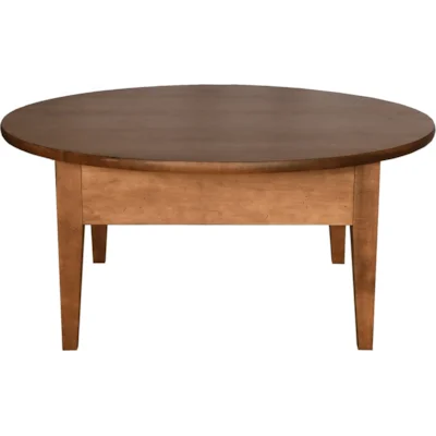 40" Round Cocktail Table Antique Rye Finish