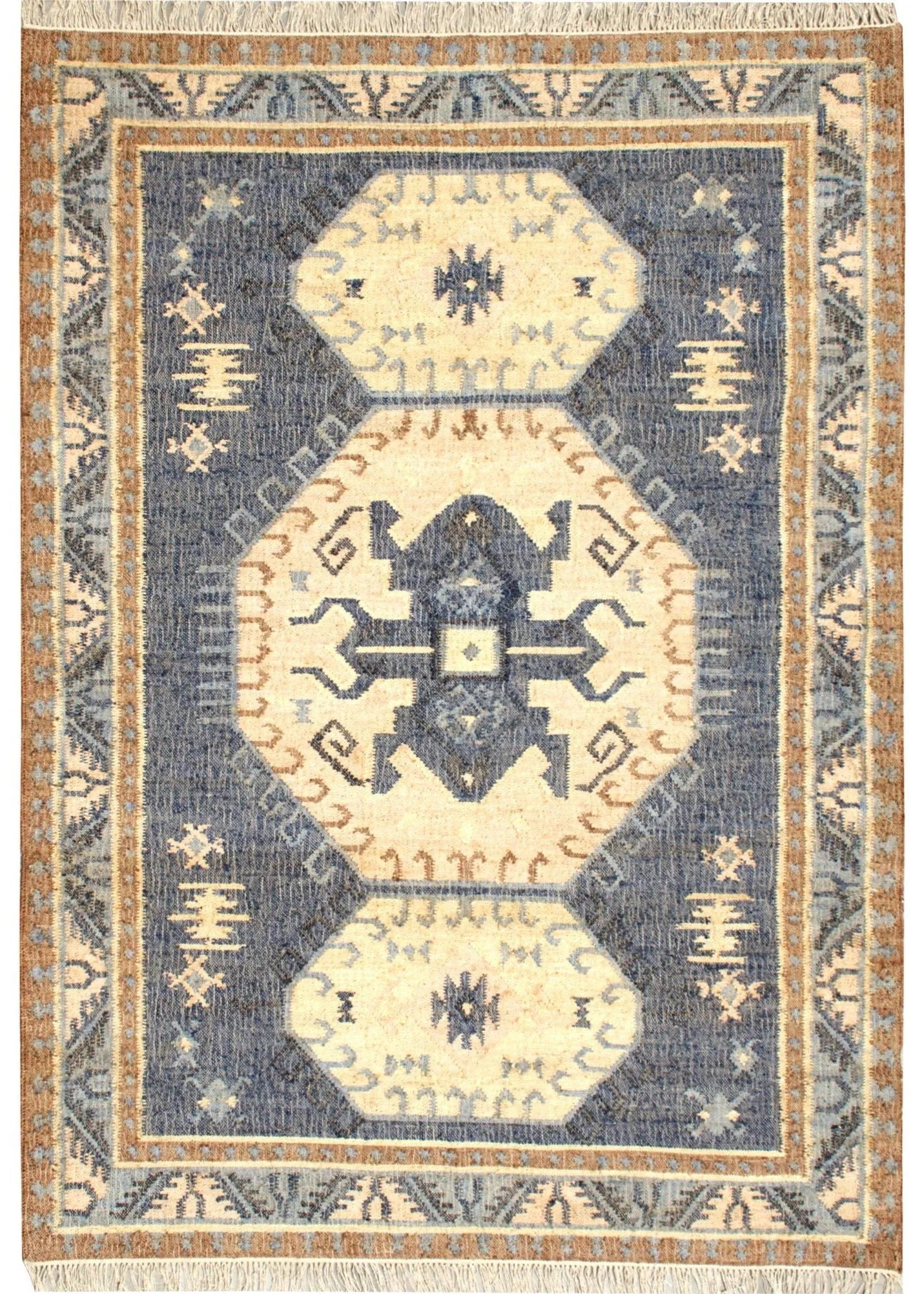 Kilim Jute Handmade Indian Rug - 8'0" x 10'6"