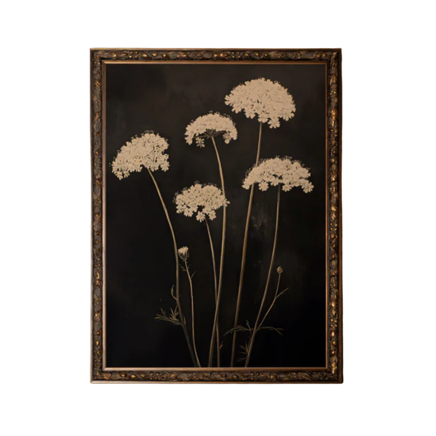Midnight Flowers, Vintage Bronze Frame