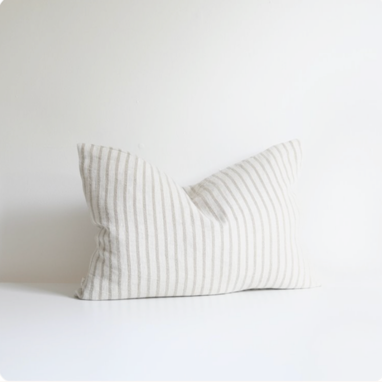 Pinstripe Linen Pillow Natural 16x24π¨π¦