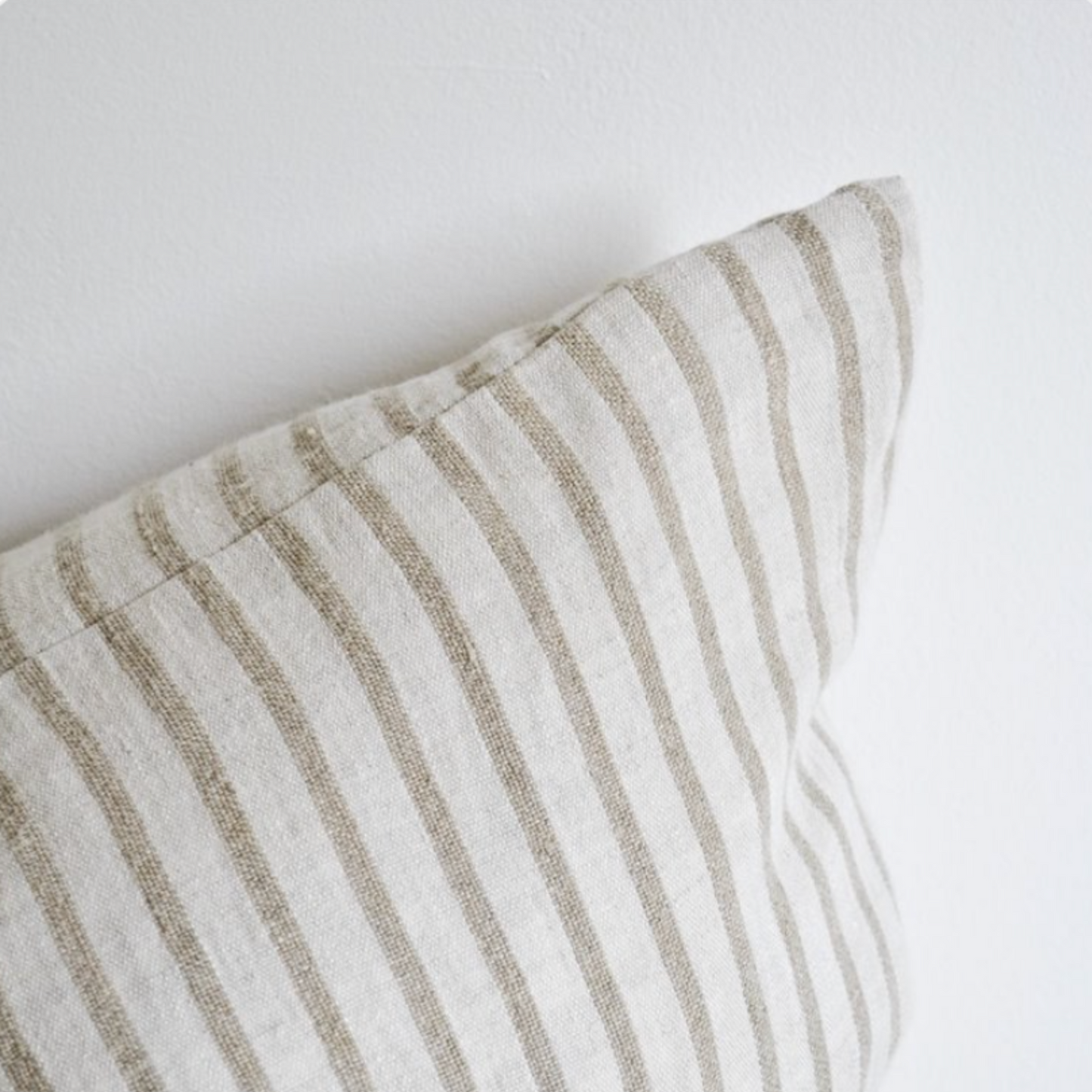 Pinstripe Linen Pillow Natural 16x24π¨π¦