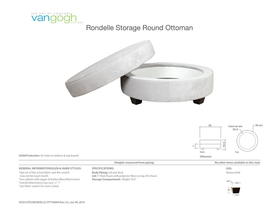Rondelle Storage Ottoman