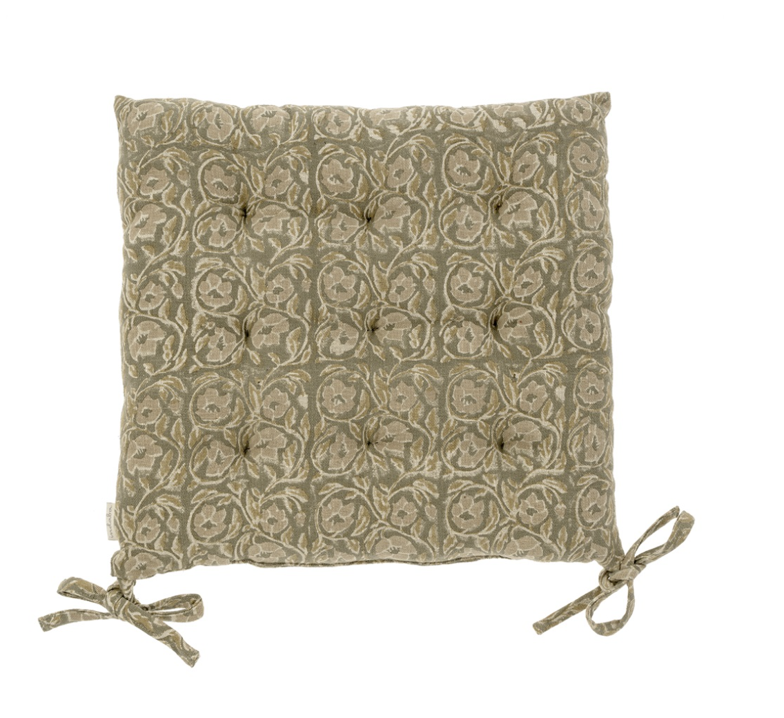 Lata Block Print Chair Pad