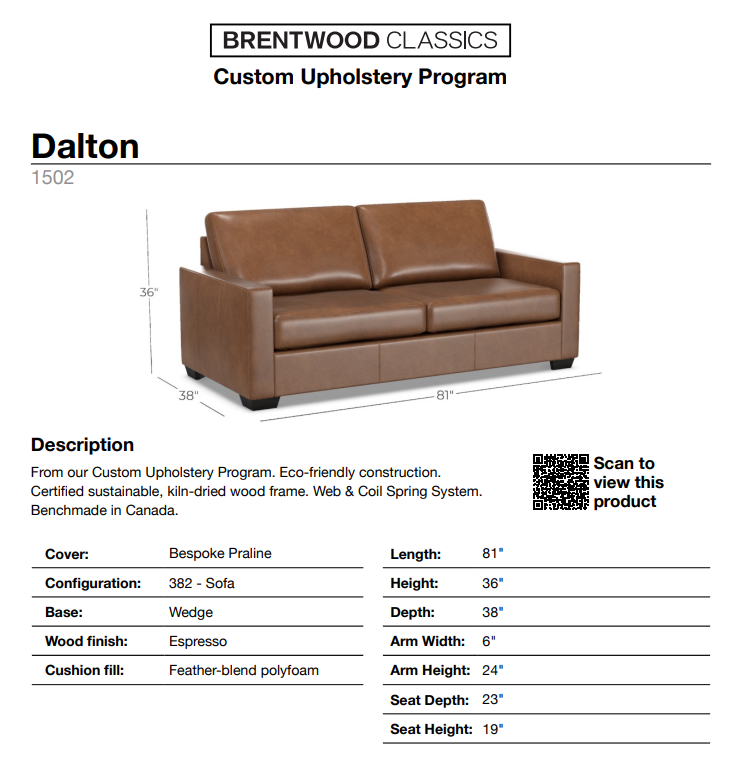 Dalton Leather Sofa