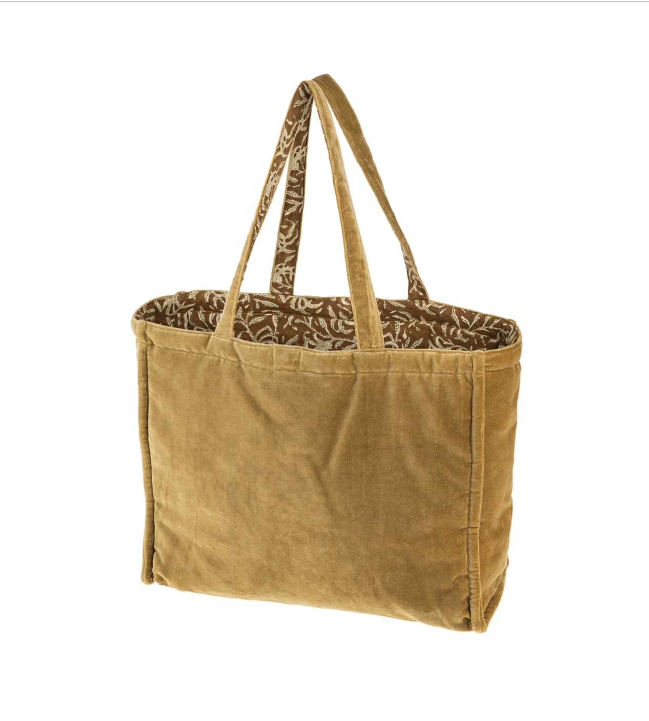 Block Print Velvet Reversible Tote