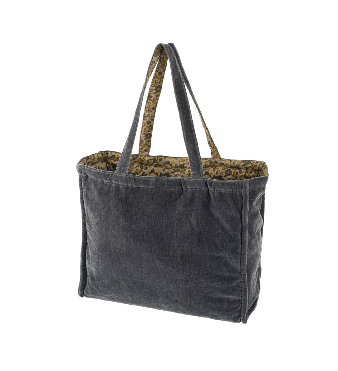 Block Print Velvet Reversible Tote